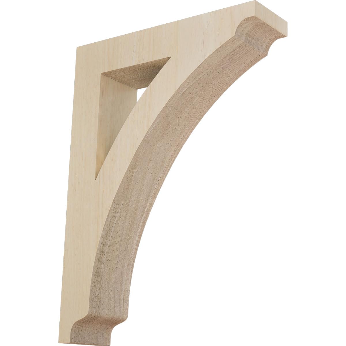 Ekena Millwork BKTW01X06X09THRW Small Thorton Wood Wood Brackets, 1 3/4"W x 6 1/2"D x 9"H , Rubberwood