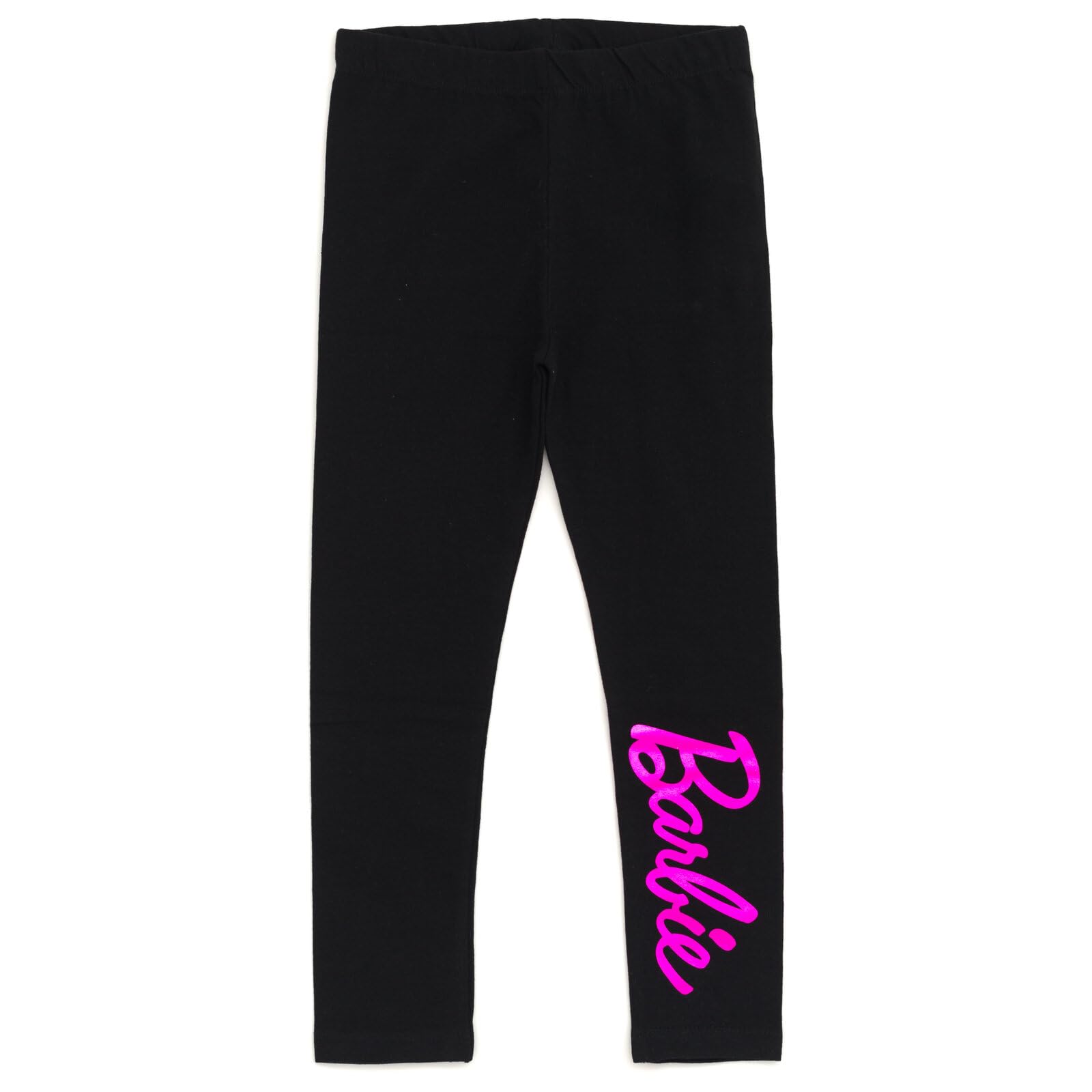 Barbie Camiseta y pantalones peplum con estampado metálico para niñas pequeñas y grandes