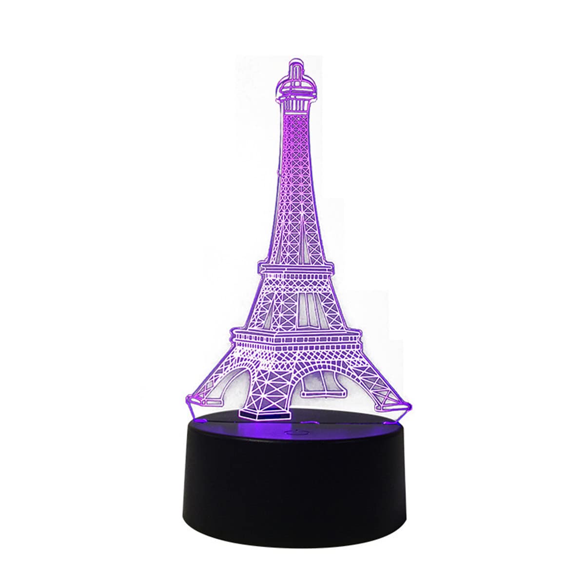 QQY 3D Night Light, LED Colorful Gradient 3D Optical Illusion Lamp Touch Remote USB Night Light Bedside Light Table Desk Lamp for Boys Girls Kids Gifts (Tower)