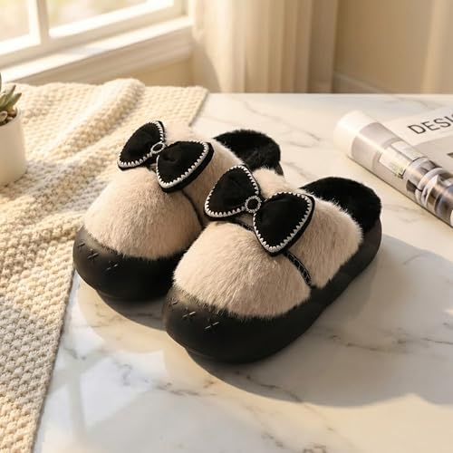 Image of VRITRAZ Women's Comfort Slip On Closed Toe Warm Winter House Clog Indoor Slipper with Cute Print and Degins
