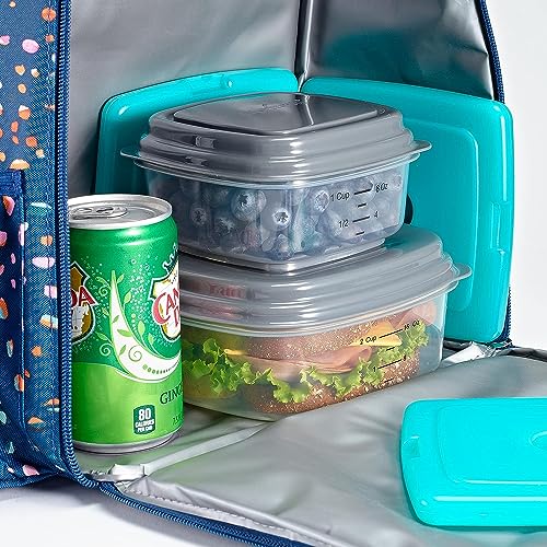 Image of Cool Coolers by Fit + Fresh, Reusable & Long-Lasting Slim Ice Packs, Perfect Addition To Your Lunch Box, Camping Accessories, Insulated Lunch Bag, Beach Cooler Backpack & More, 4PK, Green