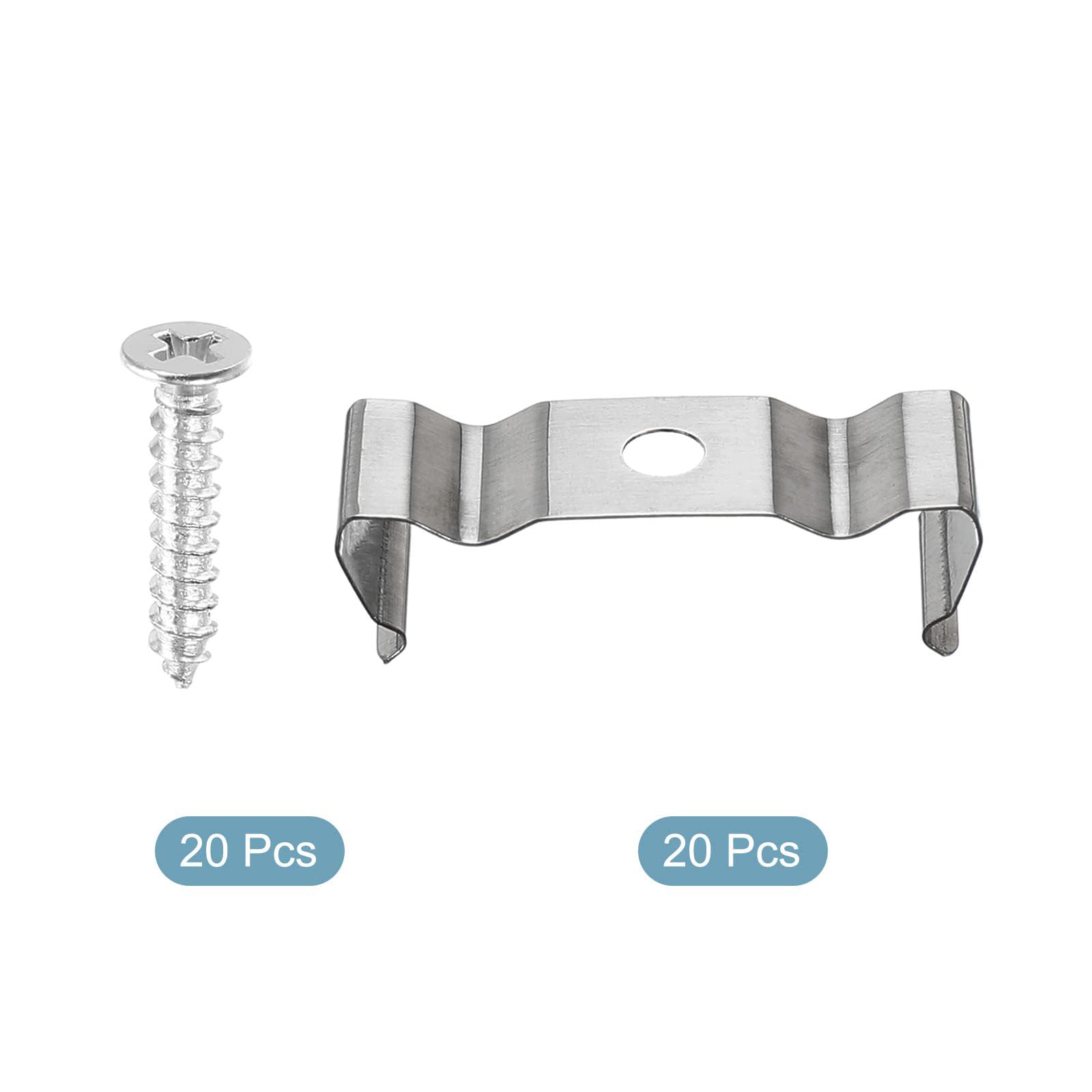 TOP-VIGOR 20Pcs T8 Clips Bracket Hanger Fluorescent Tube Light Fixture Holder Clamps with Screws for LED Bulbs Ceiling Lamp to Prevent Sagging - Image 4