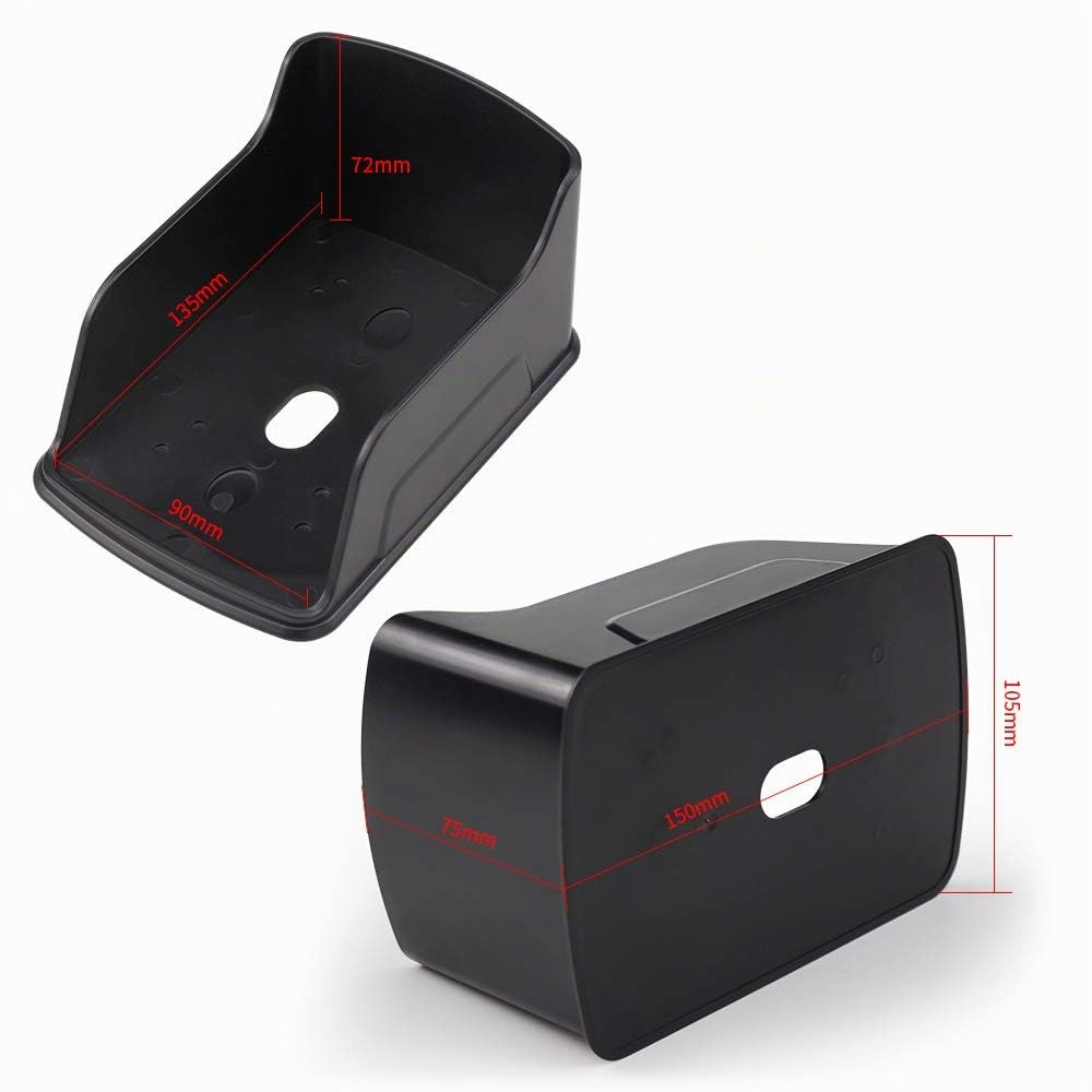 KUMU Sistema de Control de Acceso de Puerta RFID Impermeable al Aire Libre Teclado de metal Cerradura Electrónica+Cubierta a Prueba de Lluvia+Botón de Salida+Llaveros de 15pcs para el Hogar/Oficina