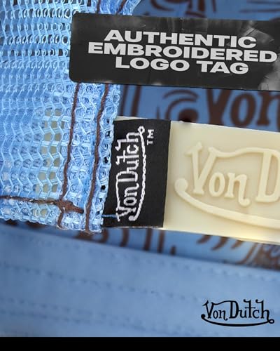 Image of Von Dutch Womens and Mens Trucker Hat - Mesh Back Curved Brim Americana Hats for Men and Women with Snap Back Closure