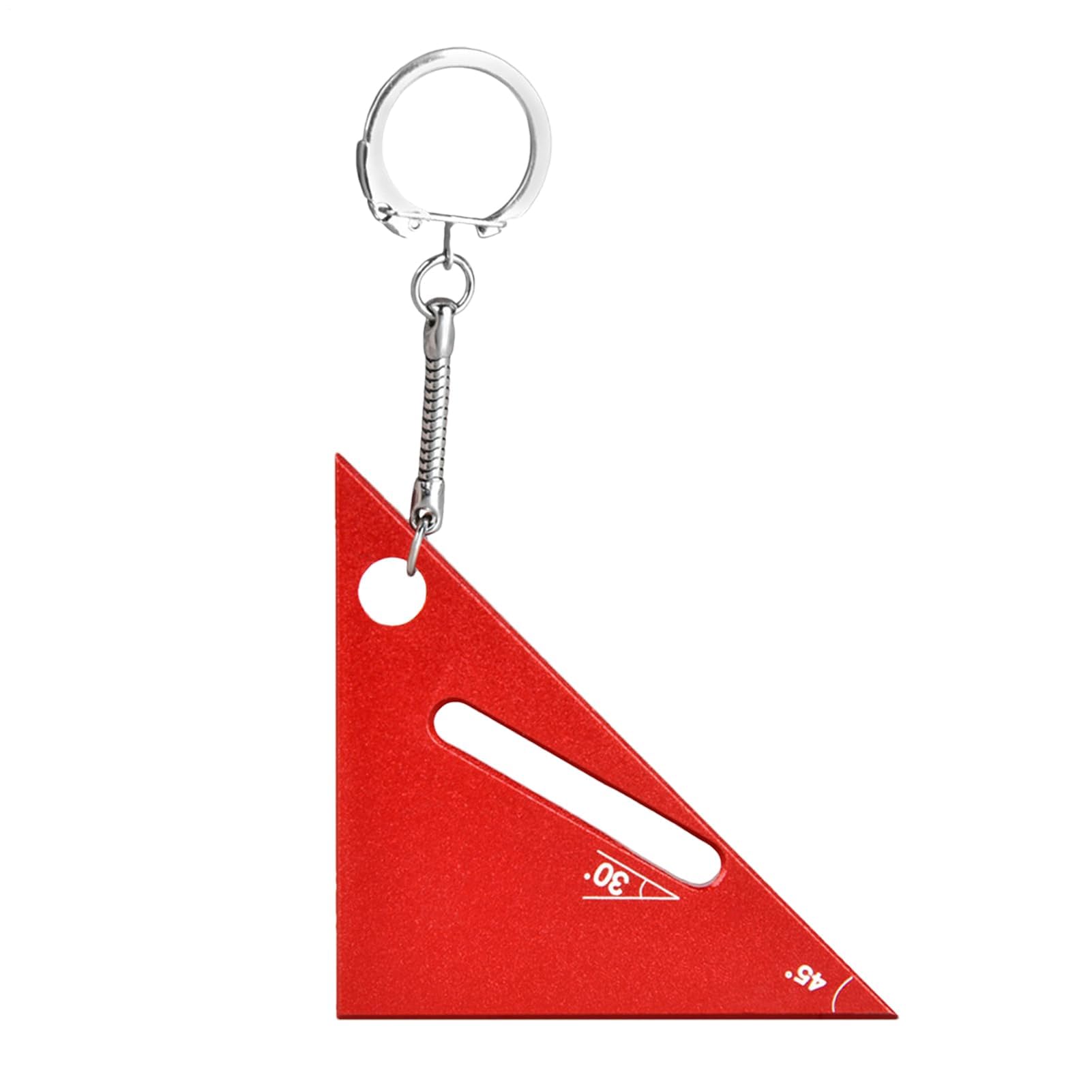 Righello Triangolare in Metallo, Piccolo Strumento di misurazione Triangolare, Righello Portatile in Lega a 90/45 Gradi