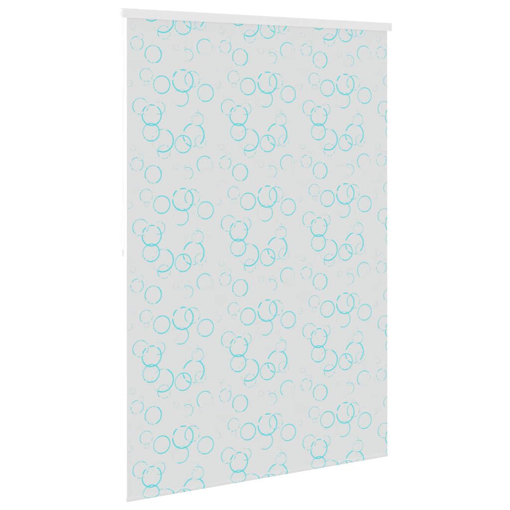 Cortina de ducha enrollable de 140 x 240 cm, diseño de burbujas, EVA, con piezas de aluminio, impermeable, opaco, para cabina de ducha, bañera y protección contra salpicaduras