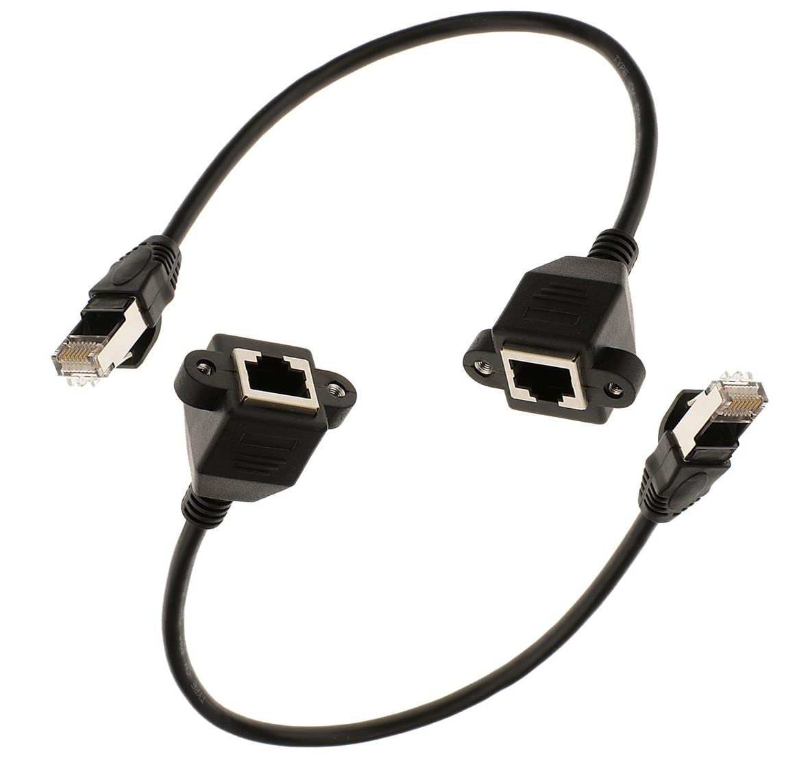 H-its Kabel : ( 2 Pcs 0.3 Meter / 30 CM - RJ45 LAN Network Adapter Male To Female Shielded Connector Screw Extension Cable - For Home PC Laptop Desktop Industrial Use (B0B27X9Z58) Amazon Price History, Amazon Price Tracker