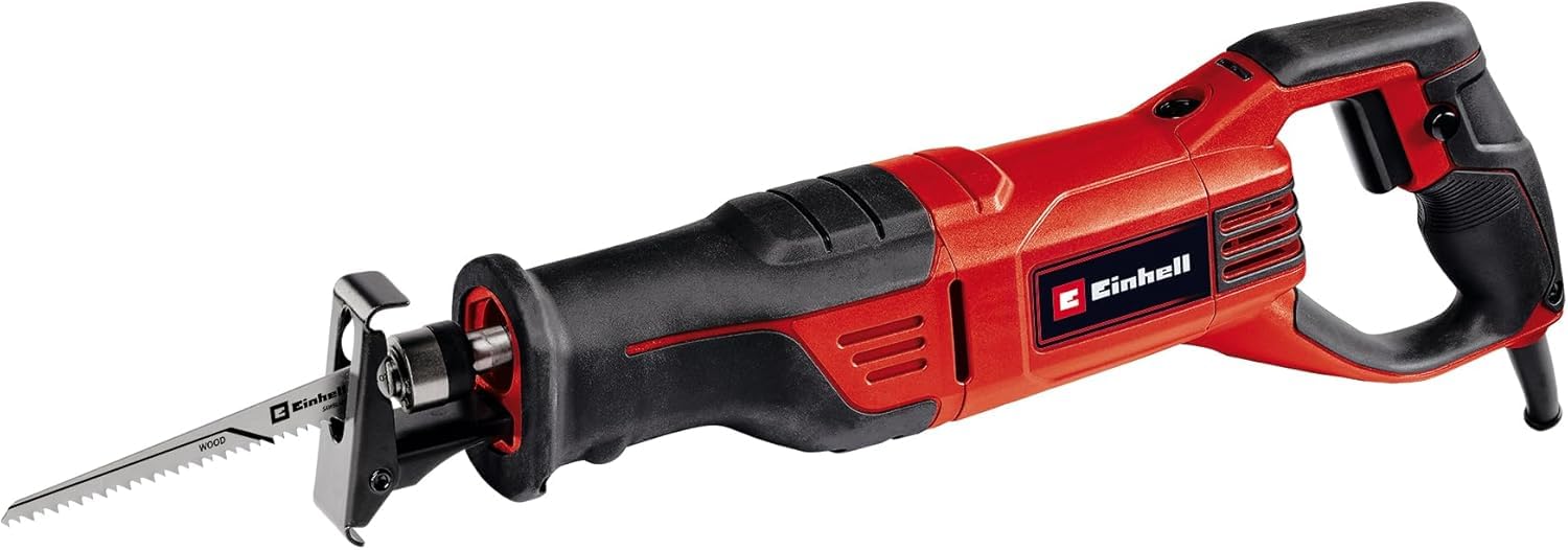 Einhell Reciprocating Saw 950W, All Purpose Saw, 200mm Cutting Depth, Tool-Free Adjustable Soleplate and Blade Change, Electric Saw for Cutting Wood, Plastic and Metal TE-AP 950 E