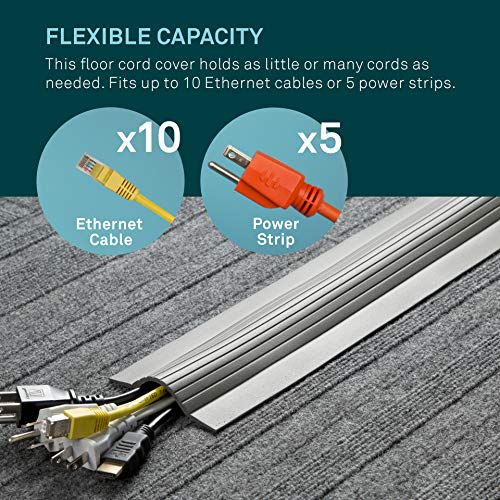 Ut Wire 5-Feet Cable Blanket High Capacity Low Profile Cord Cover And Protector, Grey #TOP3