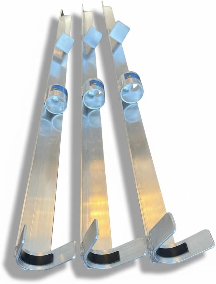 Sand Spike Aluminum Open Face Fishing Rod Holders for Beach Fishing, 4 Foot Structural Angle Design with Sand Anchor, Heavy Duty Welded Construction
