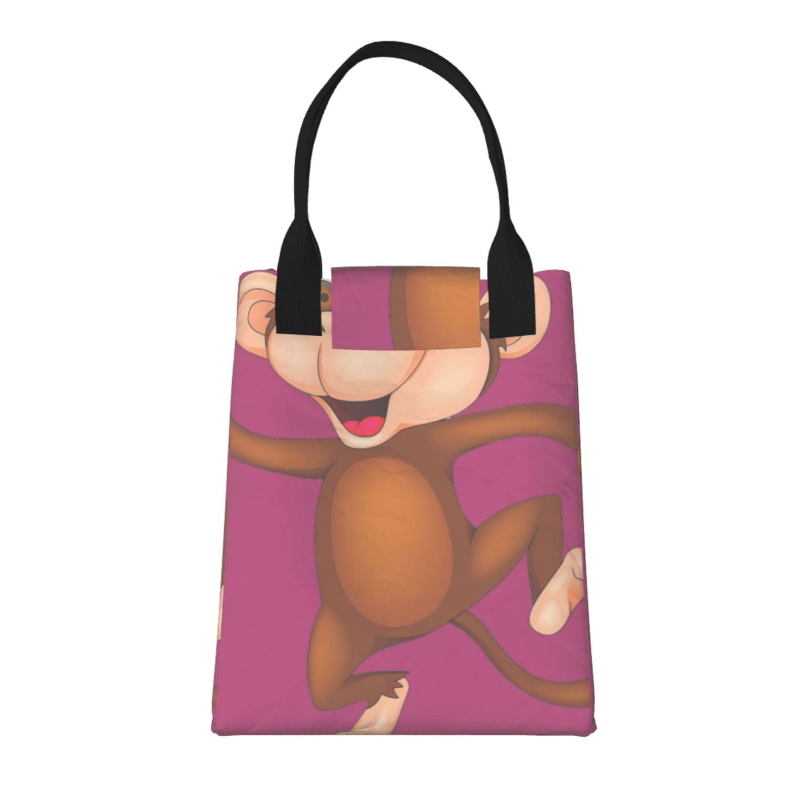 Borsa termica per il pranzo a forma di scimmia, riutilizzabile, per adulti, ideale per lavoro, picnic e viaggi