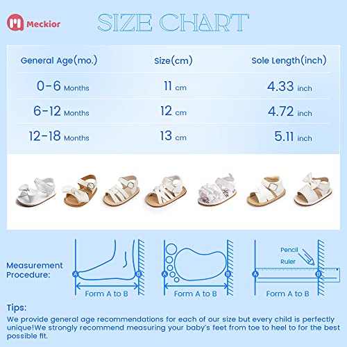image for Meckior Baby Toddler Infant Girls PU Leather Soft Open Toe Summer Sand