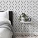 Heroad 1-Roll Black and White Geometric Wallpaper 17.7”x118”+1-Set Wallpaper Smoothing Tool Kit