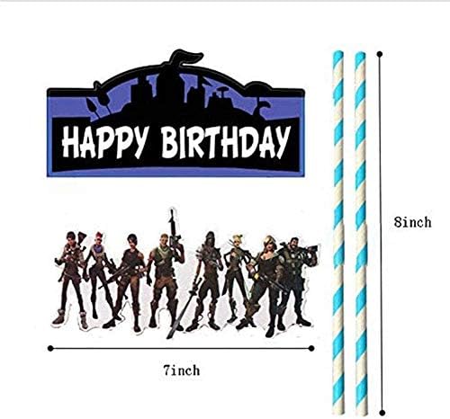 Video Game Happy Birthday Cake Topper, 7 Inch Birthday Cake Topper and Video Game Party Supplies Party Decor Supplies,gaming Party Supplies Decorations for Kids, Adults, Girls, Boys Birthday Party
