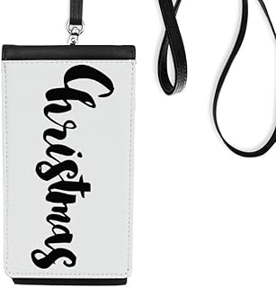 mas Stylish Quote Handwrite Phone Wallet Purse Smartphone Hanging Faux Leather Black