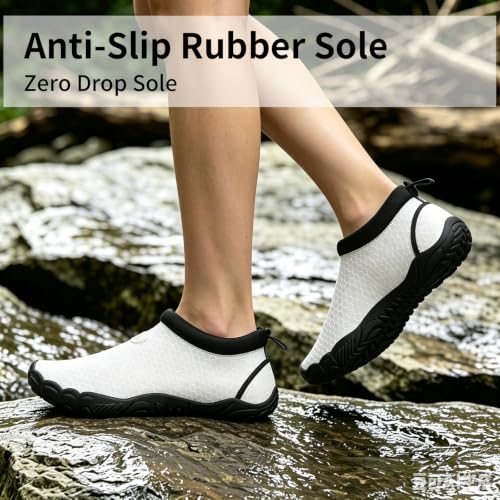 Image of Mishansha Water Shoes Women Wide Toe Quick Dry Aqua Shoes | Adult Swim Shoes Anti-slip Five Finger Barefoot Shoes For Beach Hiking Yoga Reefing Surfing River
