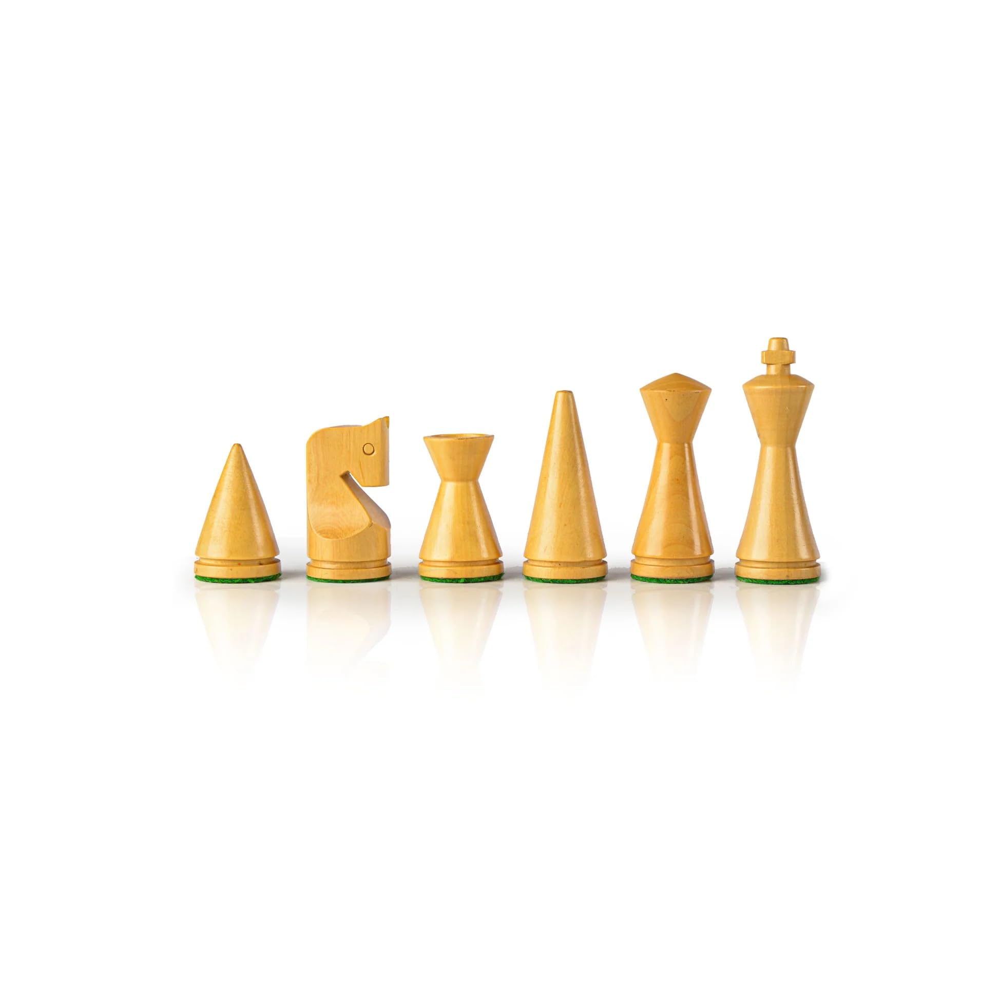 Luxury Manopoulos - Juego de ajedrez de 32 piezas, piezas de ajedrez de madera modernas, juego premium hecho a mano en Grecia por expertos, altura de 7,6 cm