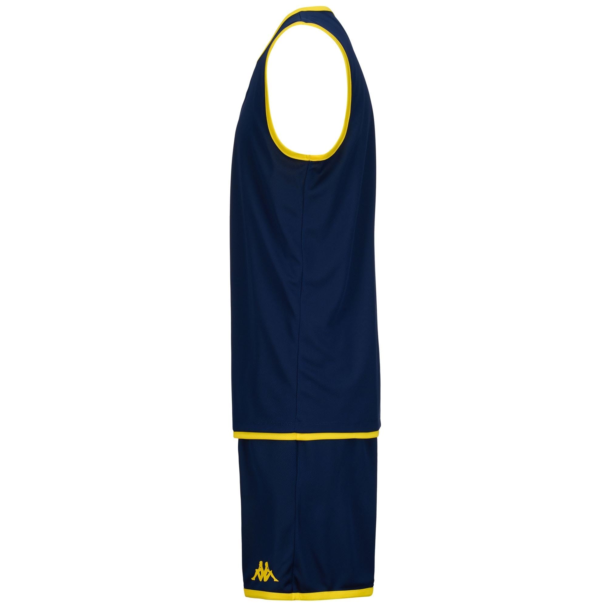 Kappa - Completo Canotta Pantaloncino, Uomo, Giallo, Poliestere, Basket, Kappa4Basket Dancosi, Taglia: M