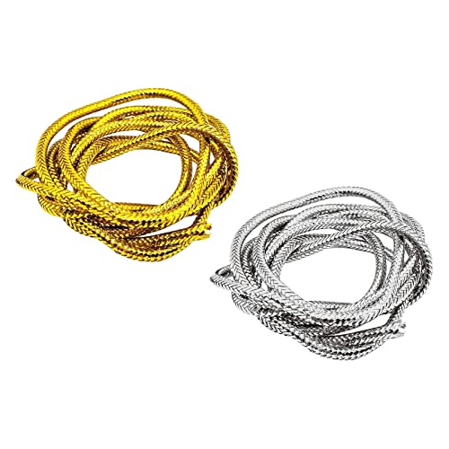 MERIGLARE 2x 1M Largura 0,3cm Tubo de Mylar Trançado Materiais de Amarração Ferramenta DIY Trançada