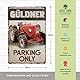 Wetterfestes Traktor Parkplatz Hinweisschild - Parking Only passend für Güldner Traktor, Trekker, Bulldog Liebhaber, Sammler und Schrauber, 30x20 cm