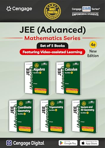 Image of Cengage Mathematics Combo for JEE Advanced: Algebra + Calculus + Coordinate Geometry + Trigonometry + Vectors & 3D Geometry Set of 5 Books with Chapterwise Concept Videos & Online Assessments