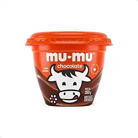Mu-Mu Doce de Leite com Chocolate, Cremoso sem Amido, Sobremesa Tradicional, Pote 350g