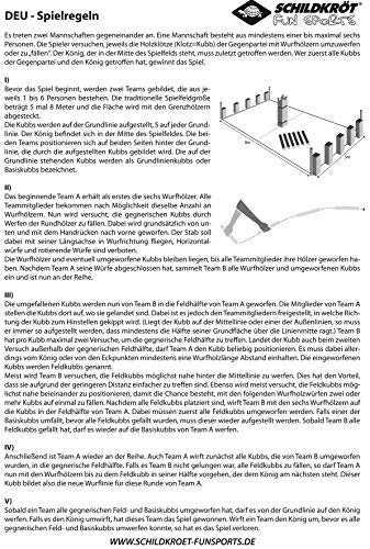 Schildkröt Kubb Schwedenschach, das beliebte Gartenspiel aus Skandinavien, komplettes Set aus FSC zertifiziertem Holz, inkl. Tragetasche zur Aufbewahrung, 970112