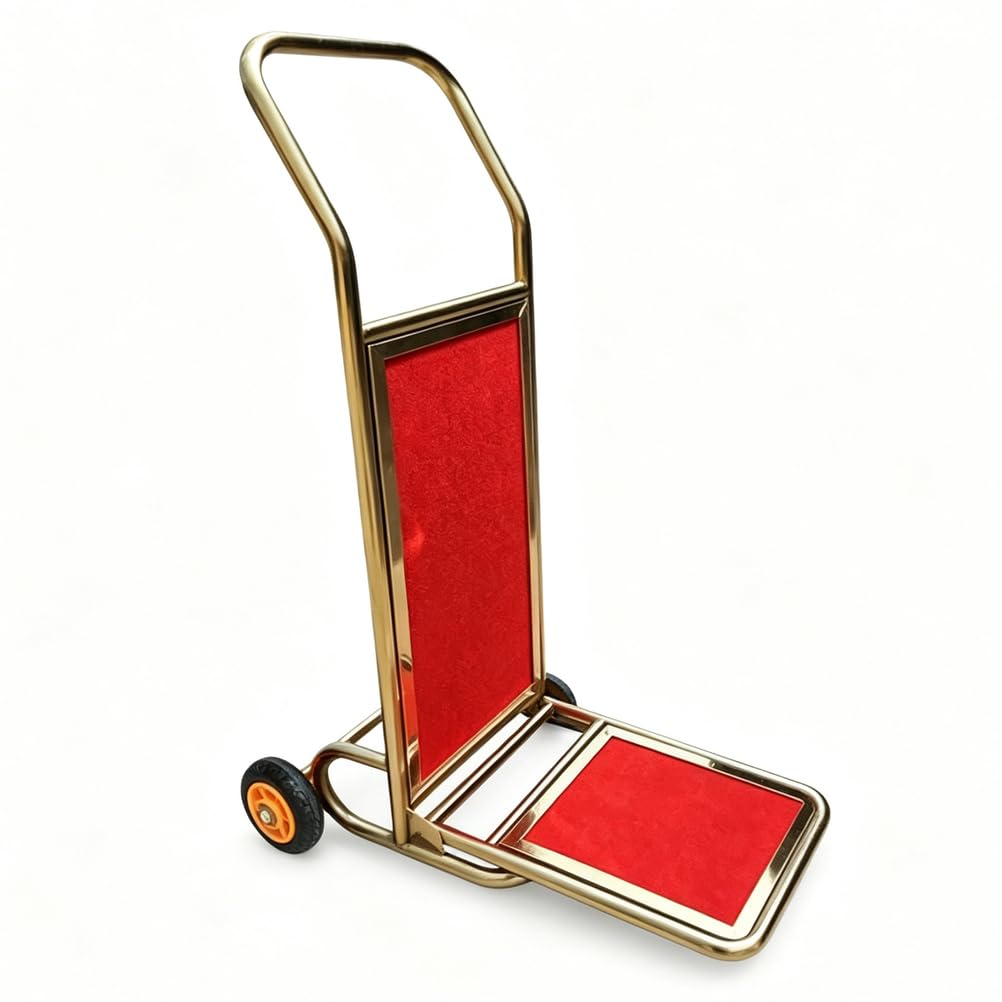 Carrello portabagagli dell'hotel Carrello del facchino | Telaio in acciaio inossidabile, con ruote silenziose da 6 pollici, per hotel, resort e uso commerciale