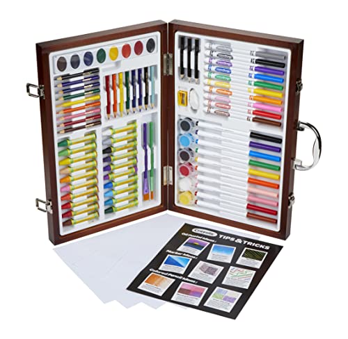 Crayola Wooden Art Set, 80+ Pcs, Arts And Crafts For Kids 8+, Artists Gifts #TOP1