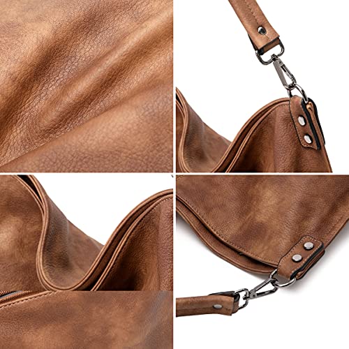 Image of lapsting Hobo Bags for Women Handbags Purse Ladies Boho Shoulder Bag Crossbody Purses Faux Leather