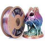Shiny Silk Multicolor Rainbow PLA 3D Printer Filament, Fast Color Change 3D Printing Filament 1.75mm