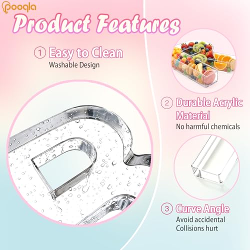 Image of Pooqla 10 inch Acrylic Number 40 Charcuterie Tray for 40th Birthday Decorations