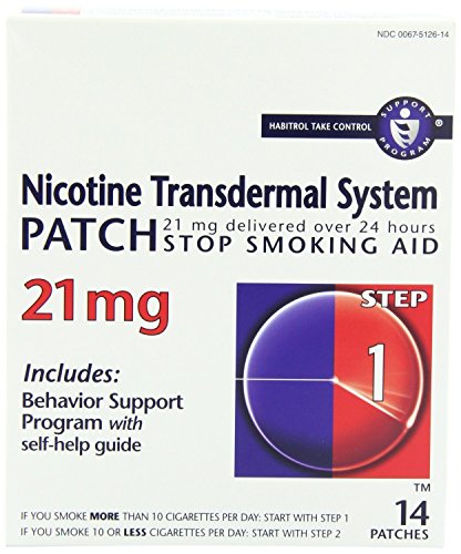 Nicotine Transdermal System Patch, Stop Smoking Aid, 21 Mg, Step 1, 28 Patches (2 Packs of 14 Patches)