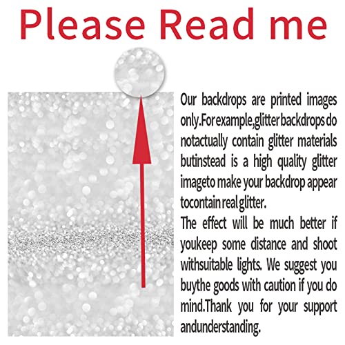 Yaoran 5X7Ft Silver Light Spot Photography Background Shiny Glitter (Non-Reflective) Sand Scale Halo Silver Background Newborn Baby Portrait Studio Props Fy-8 #TOP1