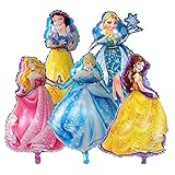 LOVSONG 5 PCS - Large Disney Princess Balloons Birthday Party Balloons Adult & Kids Party Theme Deco