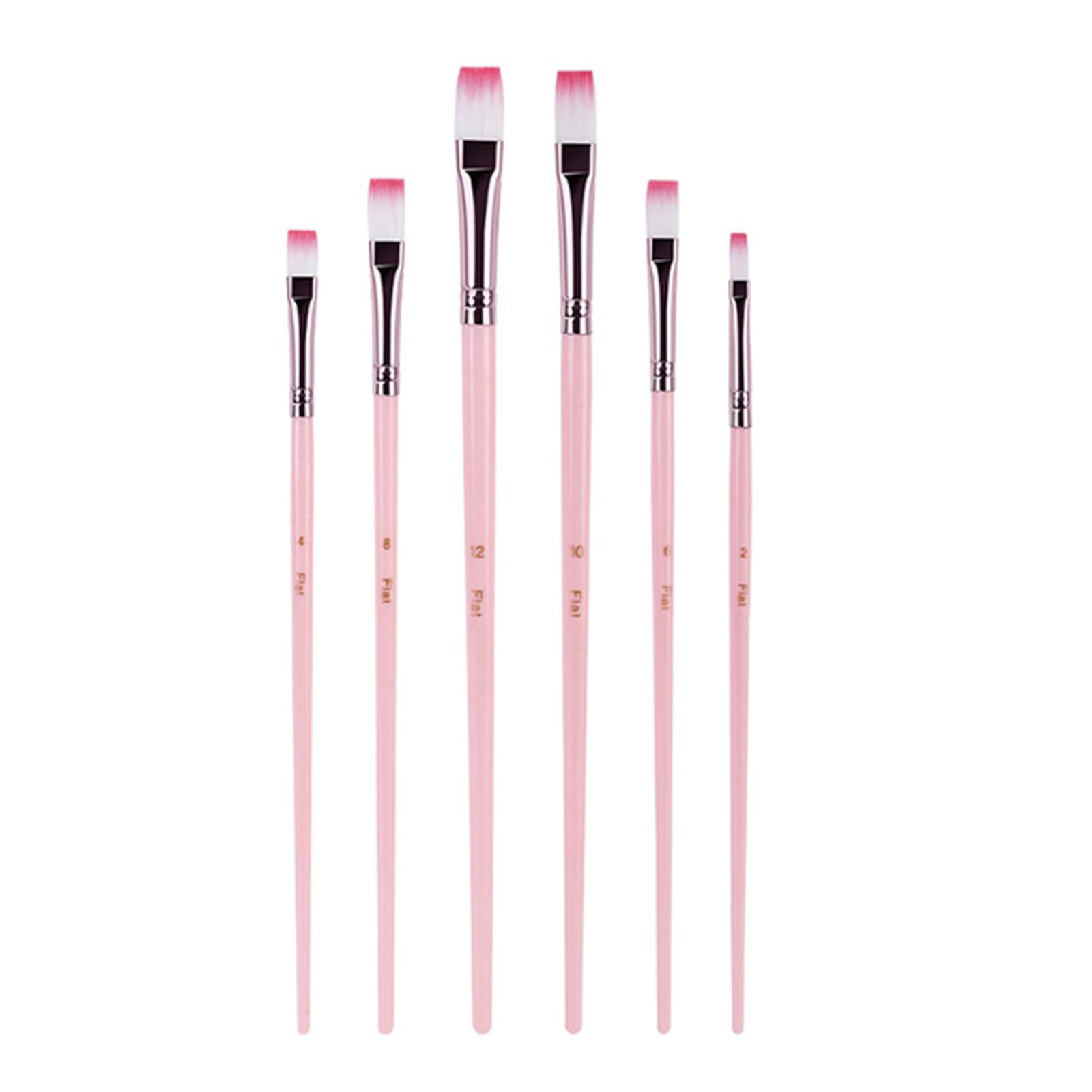 RBRMHM 6 Pcs Macaron Colored Paint Brushes Set Watercolor Acrylic Paint Brushes Drawing and Art Supplies for Artwork