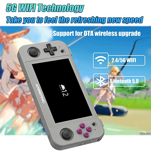 RG505 Handheld Game Console Android 12,Unisoc Tiger T618 Built-in 128G Pre-Loaded 3172 Games,Gyroscope Sensor and 4.95 inch OLED Touch Screen - Image 3