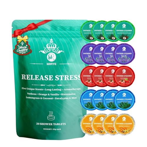 Shower Steamers Aromatherapy, 20-Pack Shower Bombs with Natural Essential Oils
