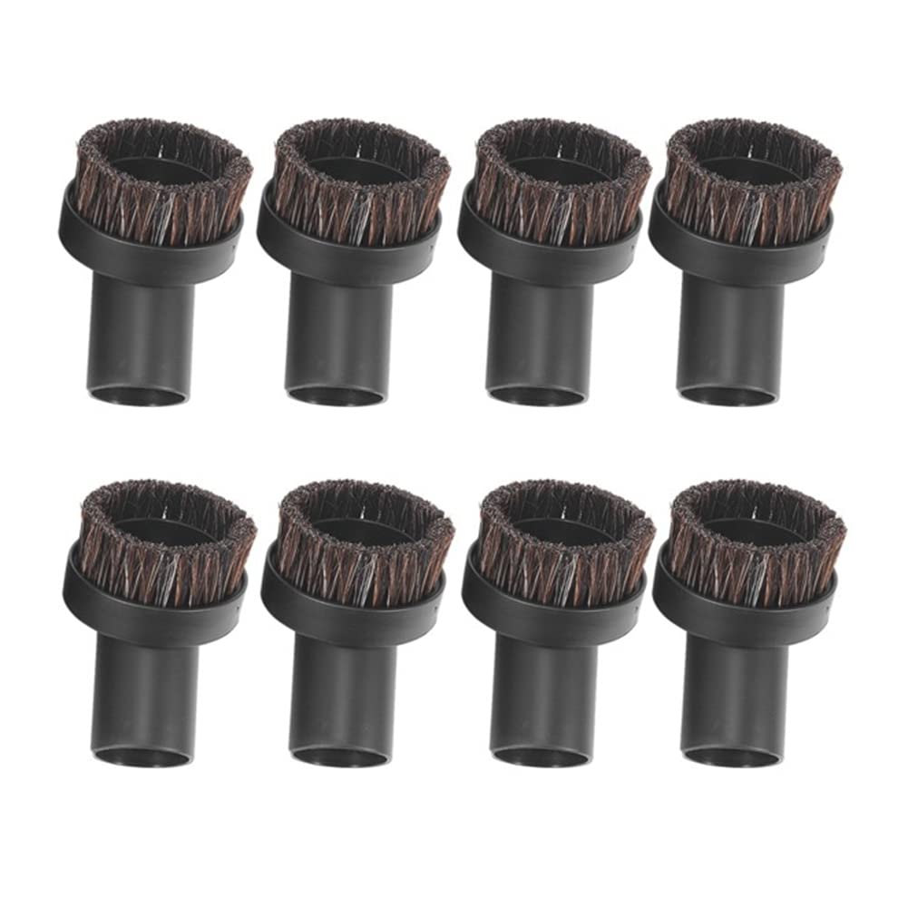 CTRLZS 8Pcs Horsehair Bristle Vacuum Cleaner Dust Brush Round Dusting Brush Replacement, Corner/Track Cleaning Tools,Inner Dia 32Mm