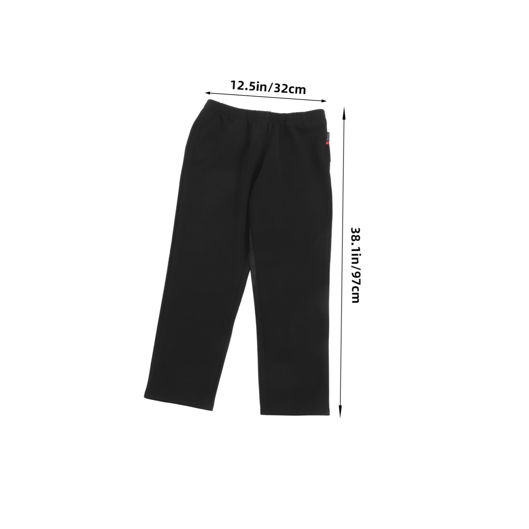Atmungsaktive Kochhose Herren Elastischer Langlebige Baumwolle Öl und Fleckenresistent Schwarze Küchenhose für Restaurant Hotel