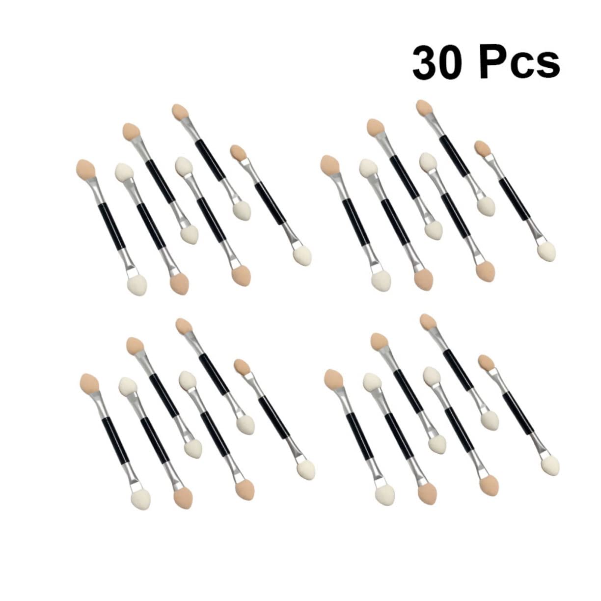 TOVINANNA Essential Makeup Tools 30pcs Eye Shadow Brush Kit Double-ended Brushes Soft Gentle for Women Travel Daily Use