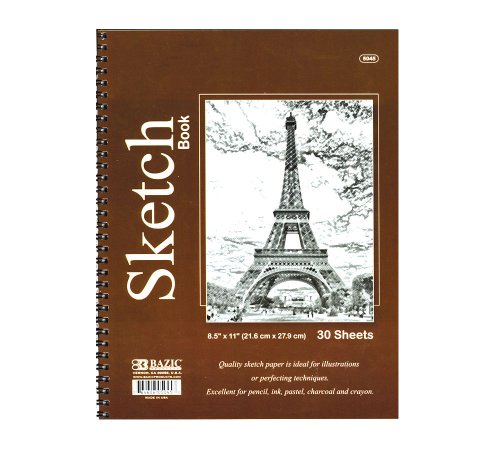 Carnet de croquis 21,6 x 27,9 cm cahier dessin spirale 30 feuilles
