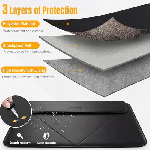 Image of UPERFECT Protective Laptop Case 15.6'' Laptop Sleeve Compatible with MacBook Air M5 A3448 M4 A3241 M3 A3114 M2 A2941 2026-2023, 15.6'' Tablet and Laptop, Polyester Protective Sleeve Bag