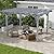 Outsunny 12' x 10' Outdoor Pergola, Wood Grape Gazebo for Climbing Plant Support, Garden, Patio, Backyard, Deck, Gray