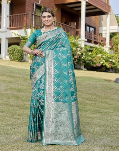 Image of Yashika Women's Pure Kanjivaram Silk Saree Soft Banarasi Style Wedding With Blouse Piece | Saree For Women | New Sari