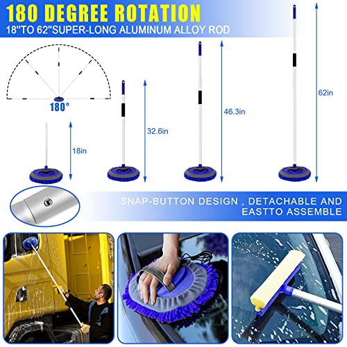 Hordalor HORDALOR417 21Pcs Car Wash Kit,62 Inch Car Wash Brush Mop thumb #1