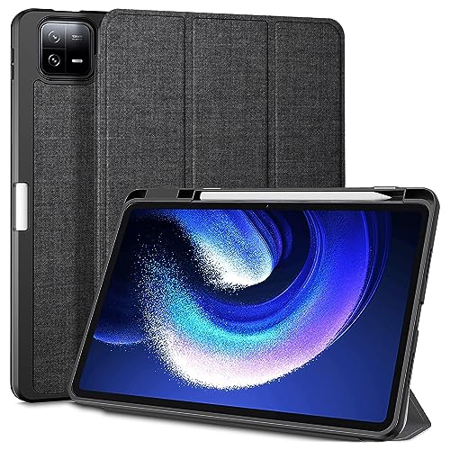 MOCA Tri Fold Case for Xiaomi Pad 6 11 inch, Shockproof Stand Soft Back Protective Smart Cover for Xiaomi Pad 6/Pad 6 Pro 11" 2023 Case with Auto Wake/Sleep Function (Grey)