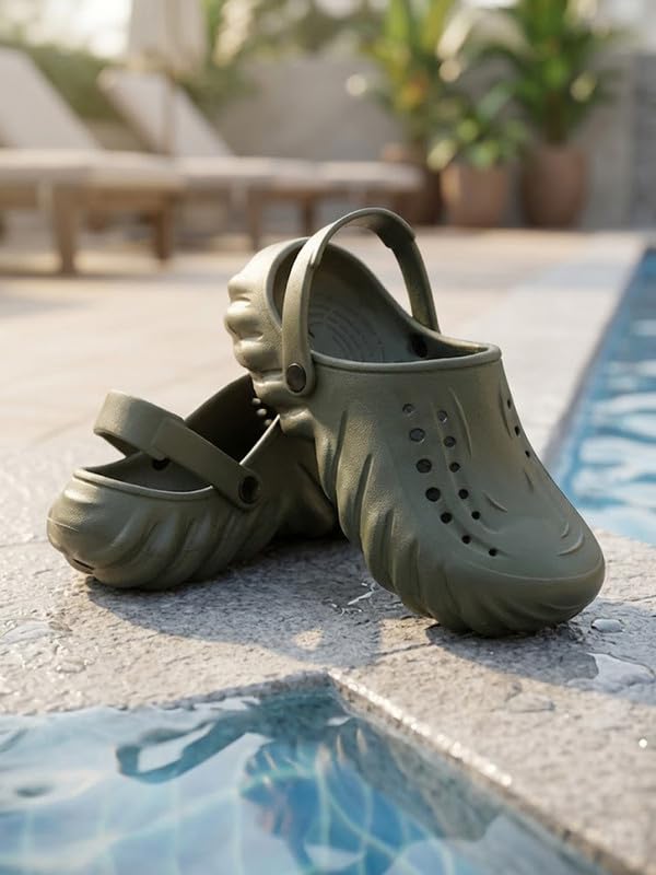 Image of JUSAN Men's Lightweight Comfort Clogs | Soft Cushion Slip-On Garden & Beach Clogs for Men | Breathable Waterproof Sandals with Non-Slip Sole | Casual Outdoor Summer Footwear for Men