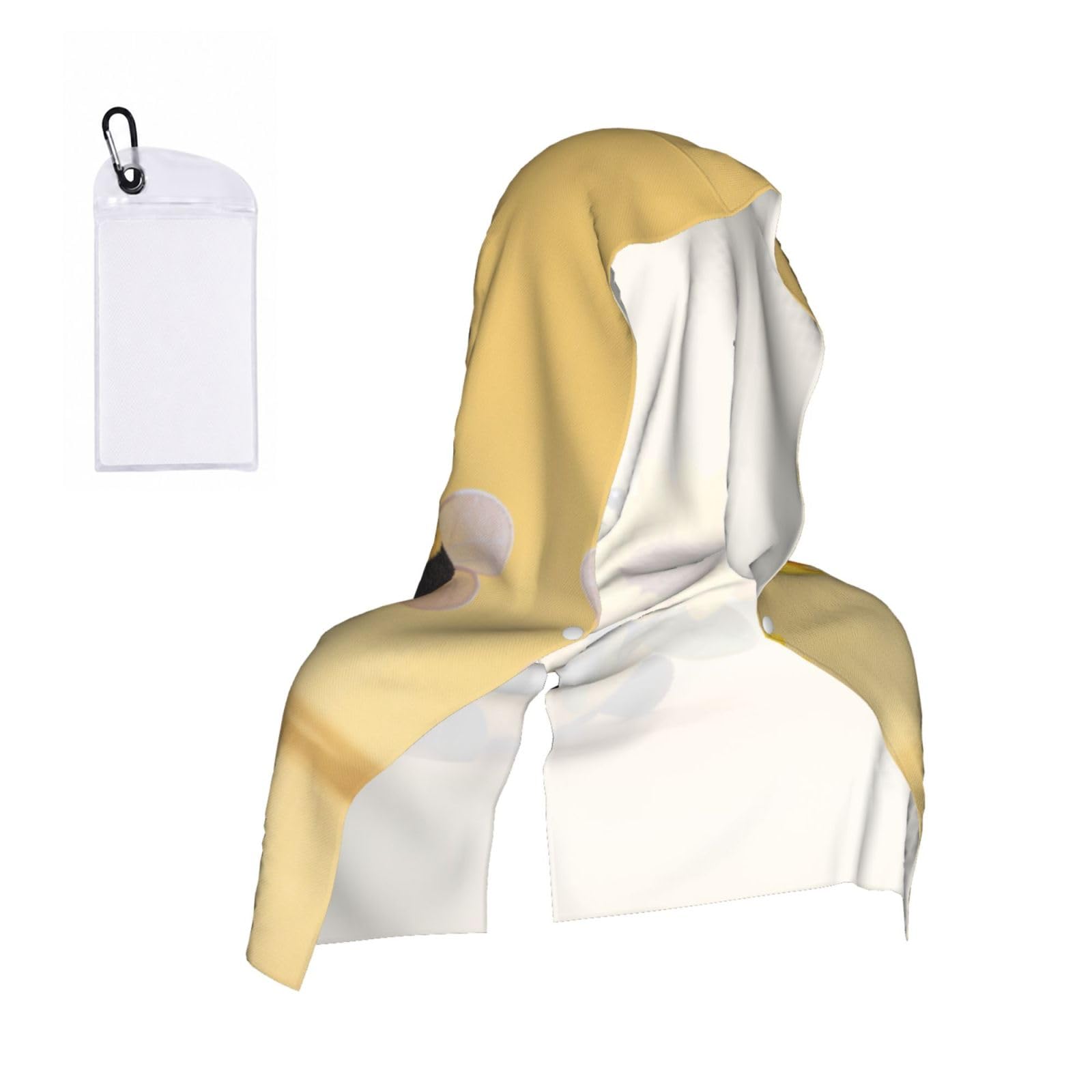 CNTDBU Cute Bee Cooling Towel Hooded-Instant Chill Neck Cover for Sports, UV Cooling Rag for Running Gym