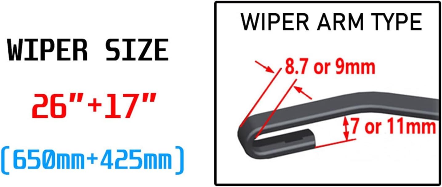 Car Front Wiper,For Honda CR-V CRV 2007-2011 Car Front Windshield Windscreen Wiper Blade Brushes Cutter U J Hook 2008 2009 2010